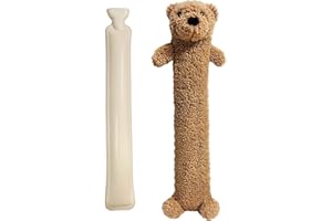 BSEICAL Longue Bouillotte, Ours Peluche De 2L Avec Housse Amovible Et Lavable, Jolie Bouillotte Caoutchouc, Cadeau