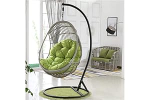 GLIVANTAD Silla Colgante Huevo Cojín,Cojín Suave de Engrosamiento para Columpio Colgante - Silla Colgante Cojín con Mimbre Hamaca Jardín - Tamaño 90 * 120cm (Sin Silla Colgante)