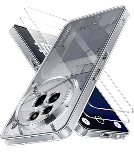 Zeking Custodia Trasparente Per Nothing Phone (3a) Pro, Anti-ingiallimento, Bordo TPU E Retro Rigido PC, Antiurto - 3