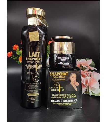 diamond glutathione injection LAIT SNAPCHAT Diamant Noir Extra-Fort Body Lotion Beauty skin renewal brightening cream