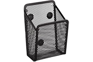 CUSROS Locker Organizer Shelf Mesh Locker Organizer Stackable School Locker Shelf Magnetic Pencil Cups, Locker Shelf, Marker Holder for School Essentials Office Locker Accessories Black C