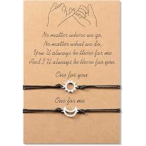 MANVEN Bracciale Dell'Amicizia Con Nodo Cuore In Acciaio Inossidabile - Regalo Per Migliore Amica, Mamma O Sorella (Regolabile 4-9")