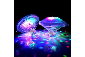 morxinle LED Poolbeleuchtung,Unterwasser Licht mit RGB Farbwechsel und 8 Modi Pool Licht,Batteriebetriebene IP67 Wasserdichtes LED Pool Beleuchtung für Schwimmbädern,Garten,Pools,Whirlpool,Party