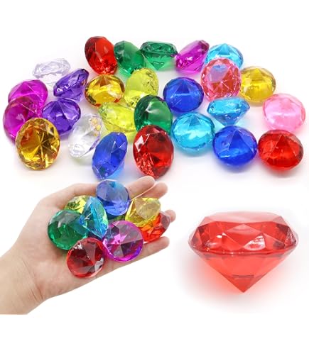 VEOIRXU 500 Pezzi Diamanti Decorativi in Acrilico Trasparente, Gemme Decorative, Cubetti di ghiaccio trasparenti, Pietra di Cristallo Decorative per Tavola, Mariage, Feste, Vasi, Acquari (5×7mm, Blu