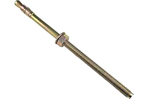 AERZETIX - Set di 10 - Bulloni di ancoraggio di colpire Ø8x160mm - prigioniero di ancoraggio per calcestruzzo/mattone/pietra - bullone ad espansione - acciaio ottone - C46660