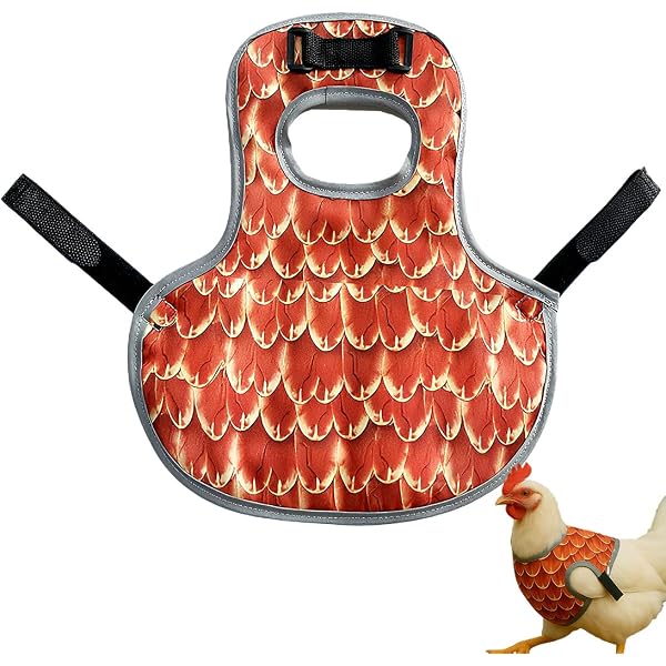 Selle De Protection Pour Poules - Tablier Dorsal Réglable Contre Le Picage Et L'accouplement (rouge, 35x27 Cm)