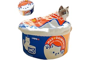 ZHUIYIWIN Cuccia per Gatti e Cani da Interno, Cuccia Gatto e cani, Lettino Per Gatti, Igloo Per Gatti In Peluche Caldo e Accogliente con cuscino imbottito rimovibile e lavabile, S