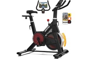 HXD-ERGO Vélo d’Appartement Magnétique Silencieux – Résistance Infinie, Structure Stable, Siège & Guidon Réglables, Écran LCD, Compatible Kinomap/Zwift, Charge 150 kg