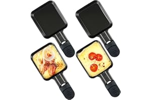 ‎HENGBO HengBO Raclette Pfännchen für Raclette Grill Zubehör, Raclette Gericht Pfannen Antihaft-Beschichtung, 4 Stücke