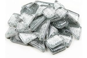 ANKTILY Tessere Mosaico Piastrelle Mosaico Vetro, Quadrato e Triangolo Pezzi di Vetro,Tessere per Mosaico Piastrelle Assortite per ​Lavori Artigianali,Decorazioni,200g(Tramutante)