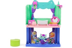 DREAMWORKS GABBY'S DOLLHOUSE Gabby's Dollhouse: The Movie, MerCat's Spa-wesome Bathroom, Toy Figure, doll's house accessories & Surprise Toy, Kids Toys for Girls & Boys Ages 3 and Up
