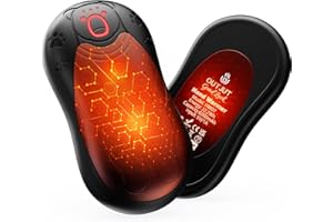 Scaldamani Elettrico 12000mAh OUTJUT, 2 Pezzi USB Magnetico Scaldamani Ricaricabile Portatile con 3 Livelli di Riscaldamento per attività invernali all'aperto