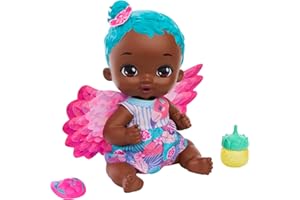 My Garden Baby Poupée Bébé Flamant Rose, Boit Et Fait Pipi (30Cm), Avec Couche Réutilisable, Biberon Et Accessoires, Jouet Enfant, Dès 2 Ans, HPD11