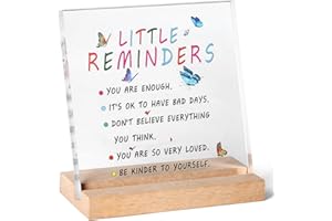 AWARDSEN Mental Health Gifts for Women Men, Inspirational Encouragement Gifts for Friends Colleagues Coworkers, Acrylic Plaque Signs, Positive Quotes, Self-Worth Motivational Gifts for Women Men