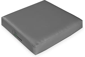 Diverpuff Cojin 100% Polipiel Desenfundable Suelo, Palets, Bancos, Sillas - Uso Interior y Exterior (Gris)