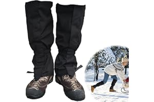 Hugwish Paar Wandergamaschen Unisex Gamaschen Trail Gaiters, Gamaschen Wandern, Wandergamaschen, Gamaschen Wasserdicht Wandern Leg Guards Gaiter (Klettverschluss + Reißverschluss) (40cm lang)