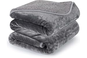 PETTOM Wodoodporny koc dla zwierząt domowych, dla psów, kotów, miękki, pluszowy, chroni kanapę, krzesło, łóżko przed rozlaniem, plamami lub sierścią zwierząt domowych, można prać, bardzo duży, 152 x 127 cm