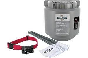 PetSafe - Système Anti-Fugue sans Fil et Portatif avec Collier Imperméable à 5 Niveaux de Stimulation sans Danger. Rayon de Sécurité de 27.5m Max, Utilisation Facile à Pile