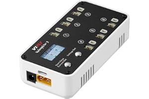 VIFLY WhoopStor V3 1S LiPo Akku Lagerspannungs- Lade- und Entladegerät mit LCD Display Tiny Whoop Ladegerät mit PH2.0 und BT2.0 Anschlüssen