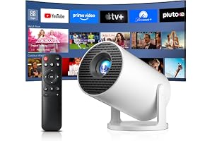Salange Mini Projector, Support 4K Projector Smart Android 14 with Apps