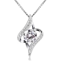 B. Catcher - Collana da donna in argento Sterling 925 e brillanti bianchi, motivo a doppia stella, con scatola di regalo originale, 45 cm