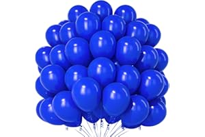 Teselife Palloncini Blu, 100 Pezzi 12 Pollici Palloncini Blu Opachi, Palloncini in Lattice Blu per Feste per Ragazzo Uomo Compleanno Anniversario Matrimonio Fidanzamento Baby Shower Battesimo Spazio