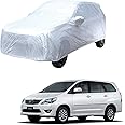 AutoRetail Car Body Cover for Toyota INNOVA (2011) (Mirror Pocket, Double Stiched) (Silver Matty)