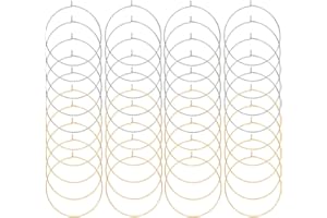 UNICRAFTALE 60 piezas 2 colores de cristal de vino con colgantes de 40 mm y perlas pendientes de aro para la fabricación de joyas, 316 pendientes de acero inoxidable