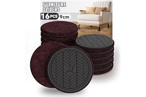 PISAO Möbelglidare Möbeltassar Lila 16 pack – 9 cm Extra tjocka filtglidare