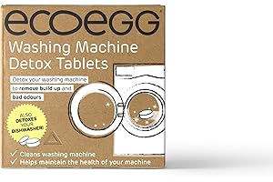 Ecoegg Washing Machine & Dishwasher Cleaner | Detox Tablets - 6 Month Supply | Deep Clean, Odour Removal | Fits All Machines | Cost-Effective | De-Scales