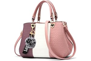 VARLIVOO Casual Bolsos para Mujer Bolsos Bandolera Bolsos de Mano Bolsos Totes para Mujer Bolso Señoras Cocodrilo Patrón Impermeable PU Cuero