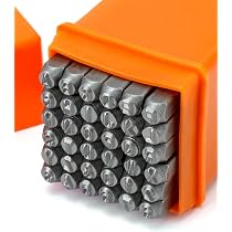 Kit Stampaggio Metalli Sunowl 63 Pezzi – Punzoni 3mm (A-Z, A-z, 0-9, Simboli), Martello, Blocco E Grezzi In Alluminio Per Gioielli