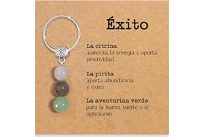 Bramart Llavero Personalizado con Cristales Naturales, Idea de Regalo Nuevos Comienzos Piedras Curativas Regalos para él Hombre para ella Mujer Cristal Sanador Dedicación Especial