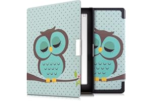 kwmobile Étui Compatible avec Kobo Aura Edition 1 Coque - Étui à Rabat magnétique Tablette eReader Similicuir - Turquoise-Marron-Menthe glaciale