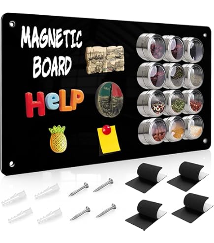 LUPATDY Magneetbord, 43 x 30 cm, prikbord, magneetwand voor kinderen