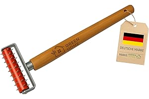 Green Home Stachelwalze Tapeten 150 x 500 mm, Nagelroller, Igelwalze, Tapetenigel zum Perforieren von Tapeten – Tapezierwerkzeug Nagelwalze Igelroller Tapezieren Stachelroller mit Holzgriff