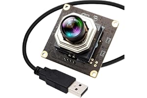 ELP Module de caméra USB 4K Caméra de Mise au Point Automatique 1080P@120fps Caméra Haute Vitesse 12MP Grand Angle Pas de Distorsion Caméra PC Lightburn pour l'inspection Industrielle Microscope
