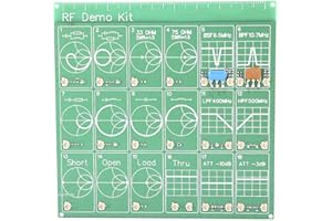HUAIRDUM Vector Network Analyzer, RF-Demo-Kit zum Erlernen RF-Testerplatine mit Adapterkabel-Abschwächer Modul NanoVNA-F-Vektor-Netzkanal(3.9x3.9in)