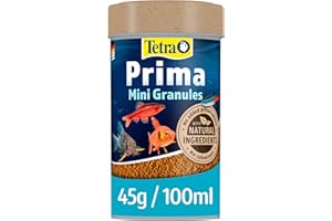 Tetra Prima Fish Food Mini Granules, Complete Food for Small Mid-Water and Bottom-Feeding Fish, 100 ml