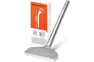 Burin carrelage SDS Max BAUBECK 280 mm - Coudé 10°, trempé, burin plat SDS Max, enlève plâtre/colle, outil perforateur robuste