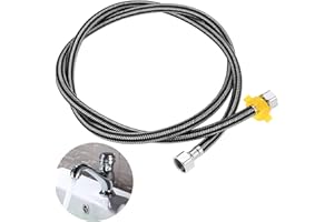 DRELD 1 Stück Flex Schlauch Armatur, Edelstahl Anschlussschlauch G1/2" x G1/2", Panzerschlauch Wasserhahn, Dusche Umflechtung Flexschlauch für Wasserhahn Mischbatterie (150CM)