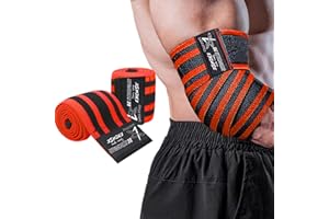 LARA STAR Bandage coudé pour haltérophilie, 119,4 cm, bandage coudé élastique W compression, haltérophilie, fitness, Cross Training W gym Workout - bandage coudé pour haltérophilie