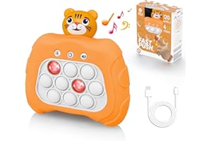 【Aucune pile requise】 m Mu Rechargeable Pop It Electronique Fidget Toys Anti Stress, 4 Modes, 120 Niveaux, en Silicone.Cadeau Idéal pour Les Enfants Et Les Adultes. Pop It Lumineux, Anti Stress Enfant