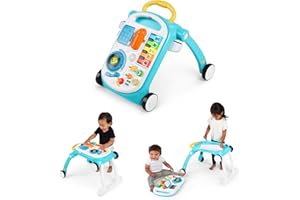 Baby Einstein, Musical Mix ‘N Roll 4-in-1 Activity Walker and Table, Educational Push Along Toy, 4 Languages, 100+ Melodies and Phrases, Ages 6 Months +