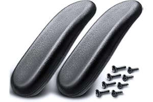 MSOBAIW Almohadillas de repuesto para reposabrazos de silla de oficina, 1 par de almohadillas universales de piel sintética suave para sillas de oficina