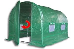 CROCODILE TRADING 3m x 2m Polytunnel "Strongest In It's Class" a fully Galvanised Structure with more Diagonal & Roof Bracing than all others. Metal Hinged Door | Multi Window