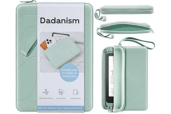 Dadanism 6-7 Pouces Housse Protectrice en Silicone pour 7" All-New Kindle Paperwhite et Kindle Colorsoft Signature Edition, 6" K-indle/K-indle Oasis/E-Reader, Vert Sauge