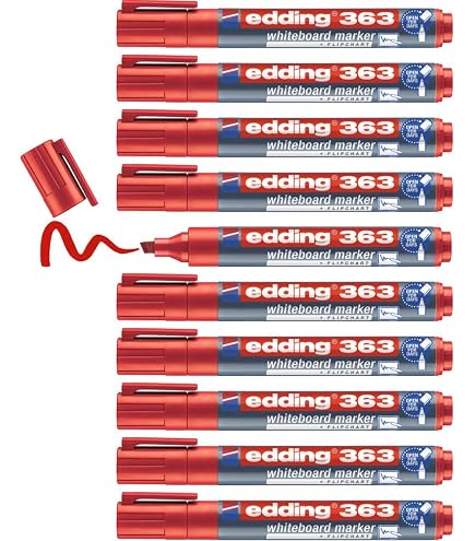 Pennarello Edding 363 Per Lavagna Bianca, Colore Viola, Punta A Scalpello 1-5 Mm, Inodore, Cancellabile A Secco, Made In Germany
