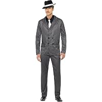 Disfraz De Gangster Para Hombre – WIDMANN MILANO, Chaleco Y Pantalón A Rayas Grises, Talla XL, Ideal Para Fiestas Temáticas De Mafia