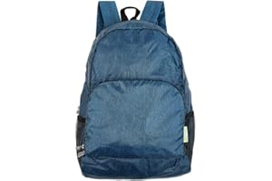 ECO CHIC Lightweight Foldable Water Resistant Backpack Rucksack Folds into Pouch for Storage